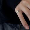 Black Drip Glaze Pinky Ring for Women - High-End, Niche Design, Simple & Versatile