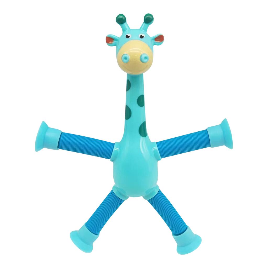 Telescopic Suction Cup Giraffe Toy, Ever Changing Giraffe Educational Stress Relief Toy, Parent-Child Interactive Decompression Toy With Light