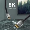 CABLEDECONN Mini DP-DisplayPort 8K Kabel 8K (76804320) @ 60Hz 4K @ 144Hz DisplayPort 1.4 Bidirektionale Übertragung DisplayPort zu Mini DisplayPort 8K