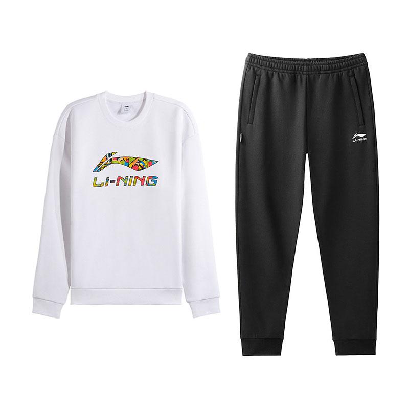 

Li-Ning Fashionable Versatile Round Neck Classic Sweatshirt Comfortable Long Pants Casual Sports Suit Men sweatshirt, pants, suit AWDVH37-4+AKLVC89-1 5XL