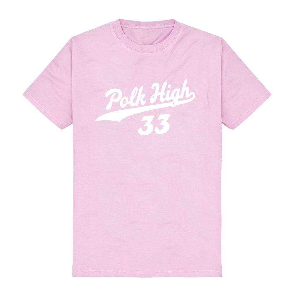 Polk High 33 Retro T-Shirt Married with Children Tees Vintage Baseball Style Short Sleeve Tshirt Crew Neck Casual Daily Clothes