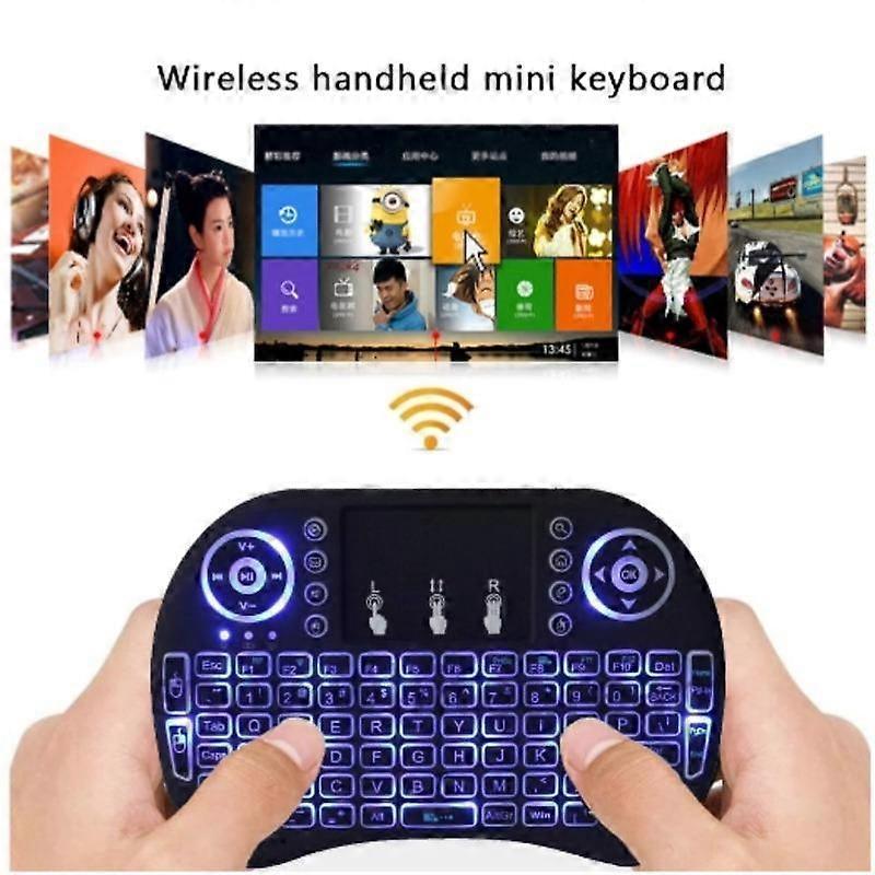 2,4G Air Maus mit Touchpad Tastatur i8 Englisch & Russisch Backlit Mini Drahtlose Tastatur für PC Android TV Box Mini Drahtlose Tastatur