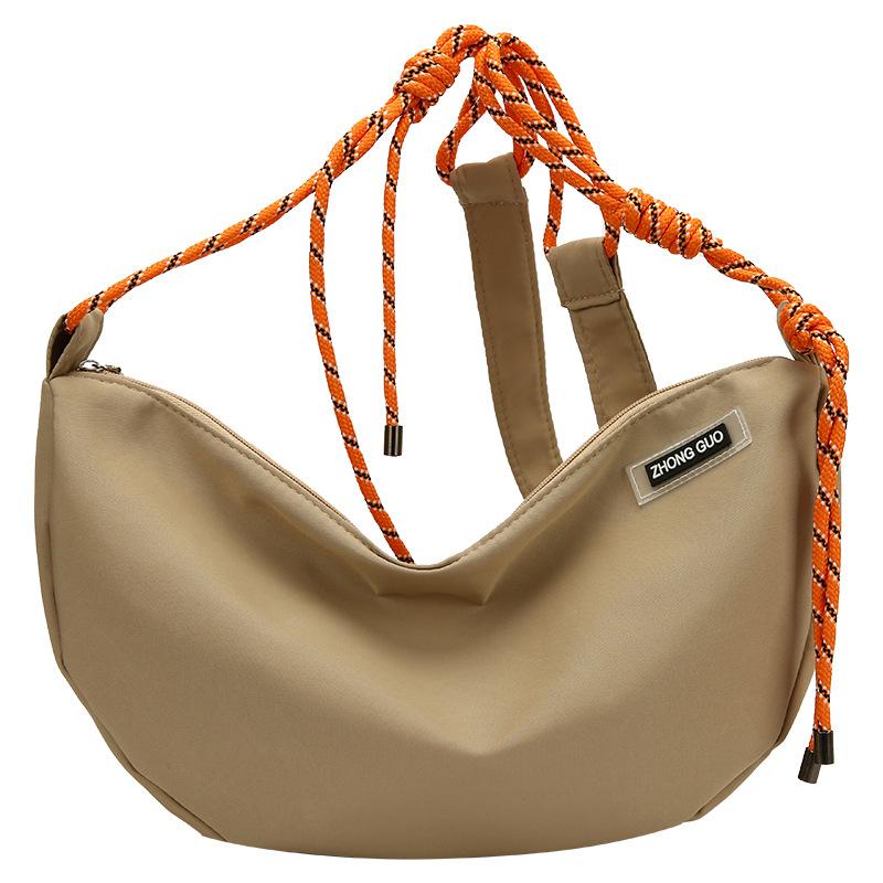 

Новый модный бренд косая сумка через плечо мужская повседневная универсальная сумка через плечо спортивная сумка-пельмень женская большой вместимости для поездок на работу бронзовый