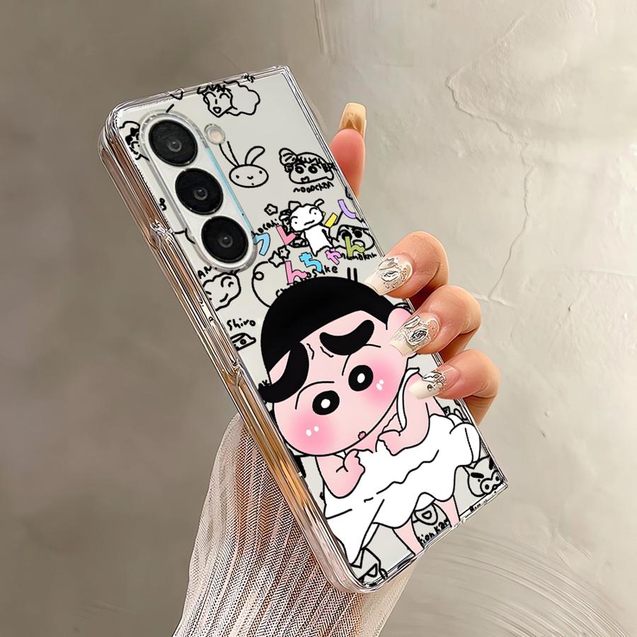 Crayon Shin Chan Nene Case for Samsung Galaxy Z Fold 7 6 5 4 3 ZFold3 ZFold7 ZFold5 ZFold6 ZFold4 Back Phone Cover