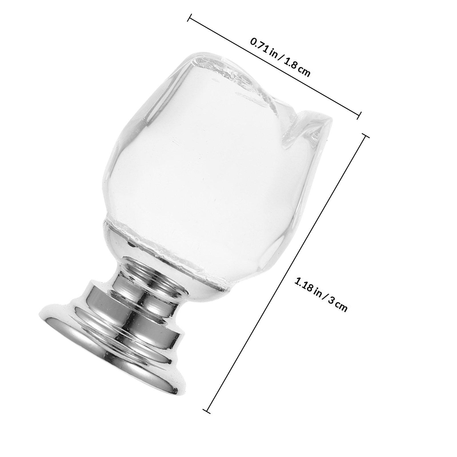 

2Pcs Crystal Drawer Handles Small Single Hole Pulls Vintage Flower Cabinet Knobs Wardrobe Door Pulls Elegant Decorative Hardware прозрачный