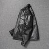 Chinese Size Men Leather Jacket Uncoated Goatskin Leather Soft Slim Spring Autumn