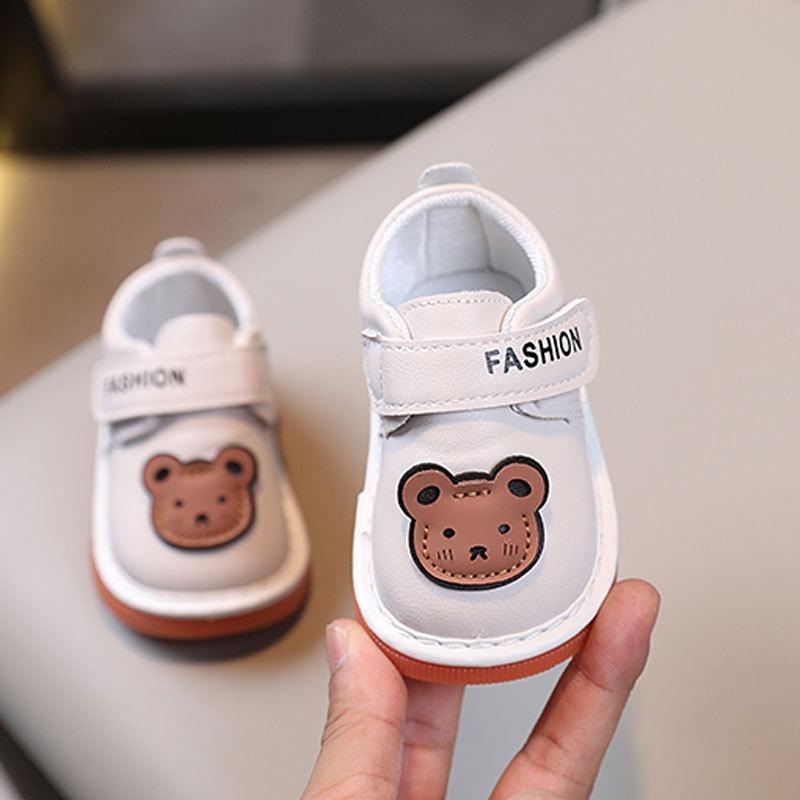 Unisex Baby Soft-Soled First Walkers for 0-2 Years Girls' Squeaky Shoes, Infant & Toddler Single Shoes