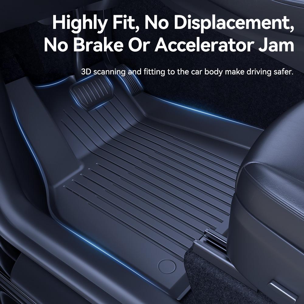YZ TPE Car Floor Mats for Tesla Model 3 Y Highland Juniper 2019-2026 Luggage Mat Set Four Seasons Waterproof Anti-slip Trunk Mat