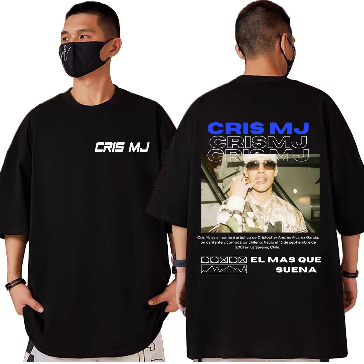 

Singer Cris Mj Double Sided Print Tshirt Men Women Clothing Fashion Hip Hop Tshirts Summer Casual Loose Short Sleeve T Shirt 4XL