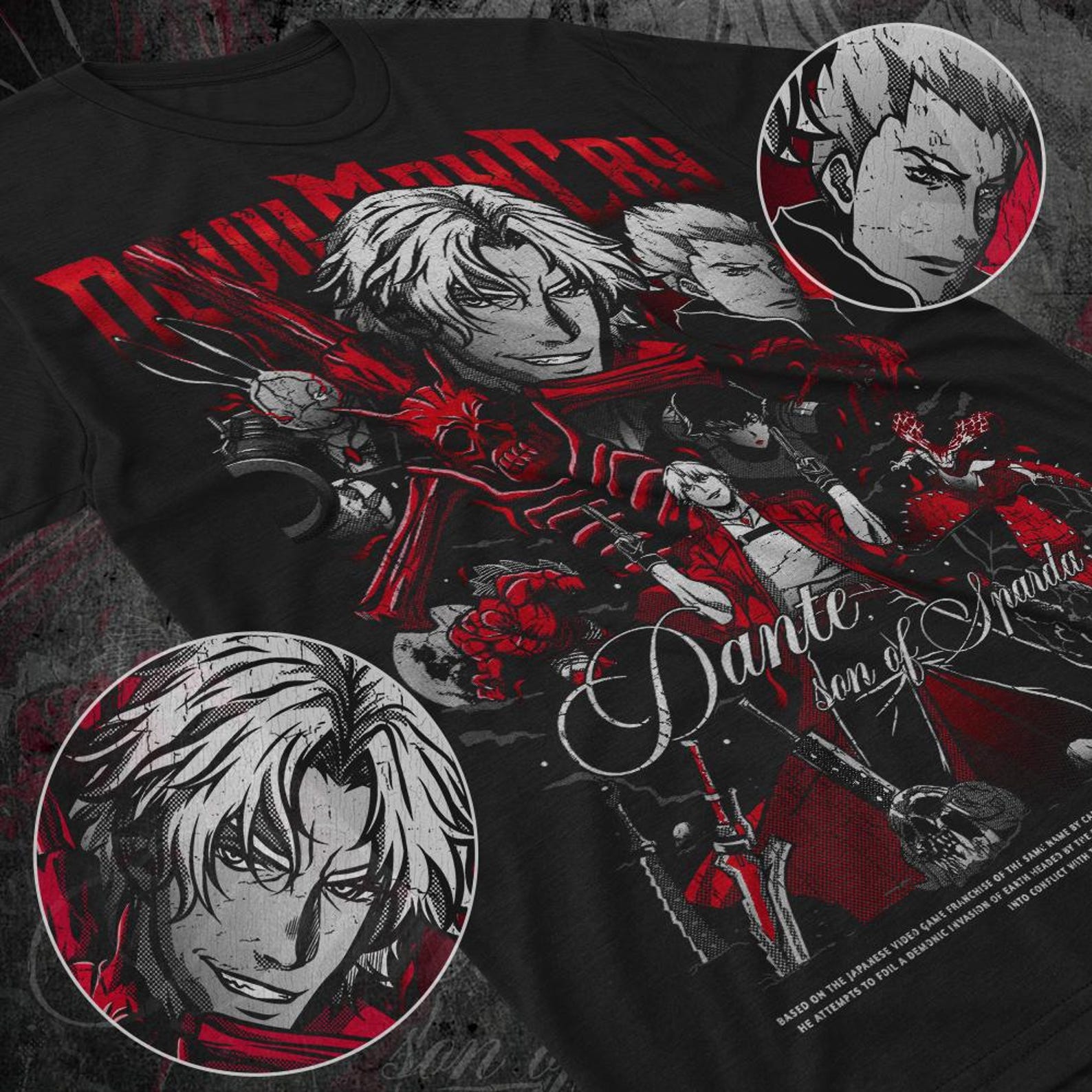 Унисекс футболка Dante Shooting DMC Premium, Унисекс футболка May Cry DMC3 Premium S