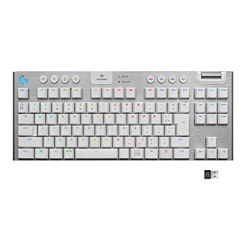 

Logitech G PRO Gaming Keyboard G913-TKL-TCWH Tenkeyless Tactile Brown Axis TKL Thin 22mm Reliable Keying Feel GL Switch Wireless Gaming Keyboard Mecha