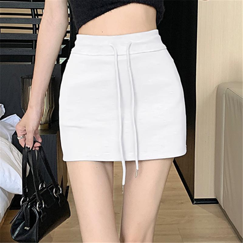 Women's Gray High-Waist Sporty Mini Skirt with Built-In Shorts - Spring/Summer A-Line Petite Skirt