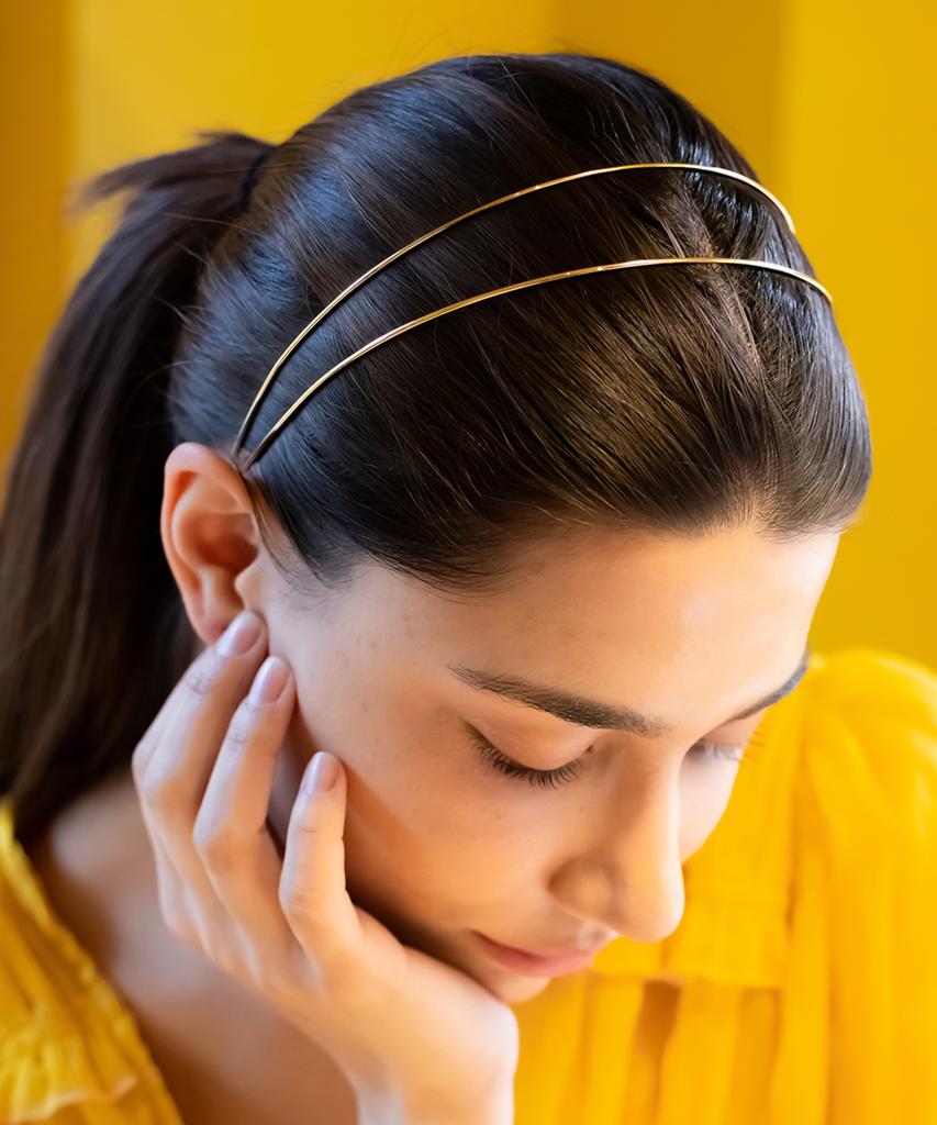 Begins Larin Double Wire Gold Crown Headband