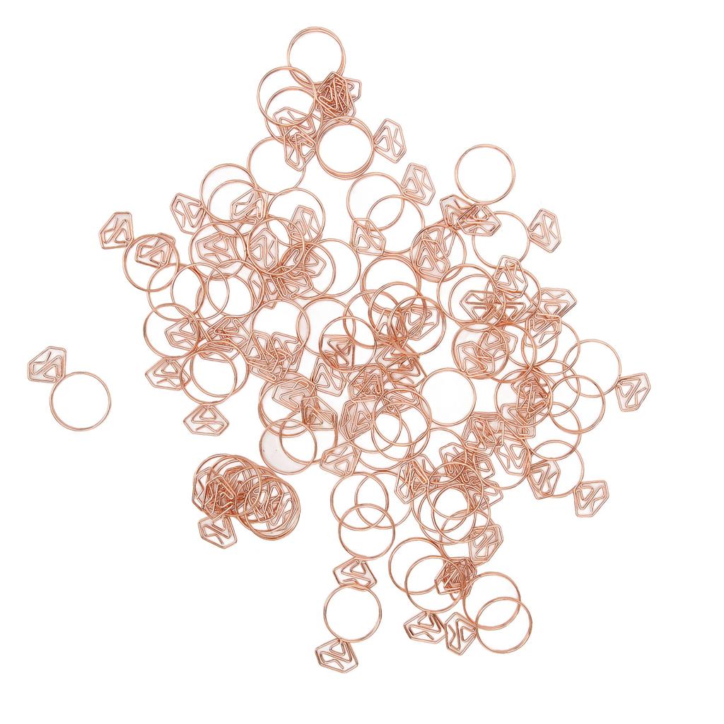 80pcs   Shape Paper Clips Rustproof Multifunction Multifunction with Clear Box for   School