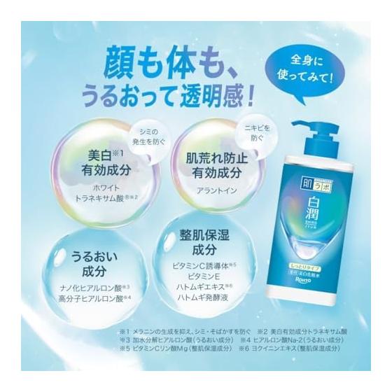 Hada Labo Hakujun Medicated Whitening Lotion with Large Capacity Pump Gokujun Sachet