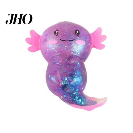 Dehnbarer Stressball Glitzer Salamander Knetspielzeug Entspannung Cartoon Zucker Kinder Sensorisch Dekompression Transparent Tier Fidget