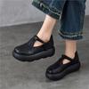 Johnature Hand Woven Genuine Leather Women's Shoes Comfortable Versatile Thick Soled Sandals