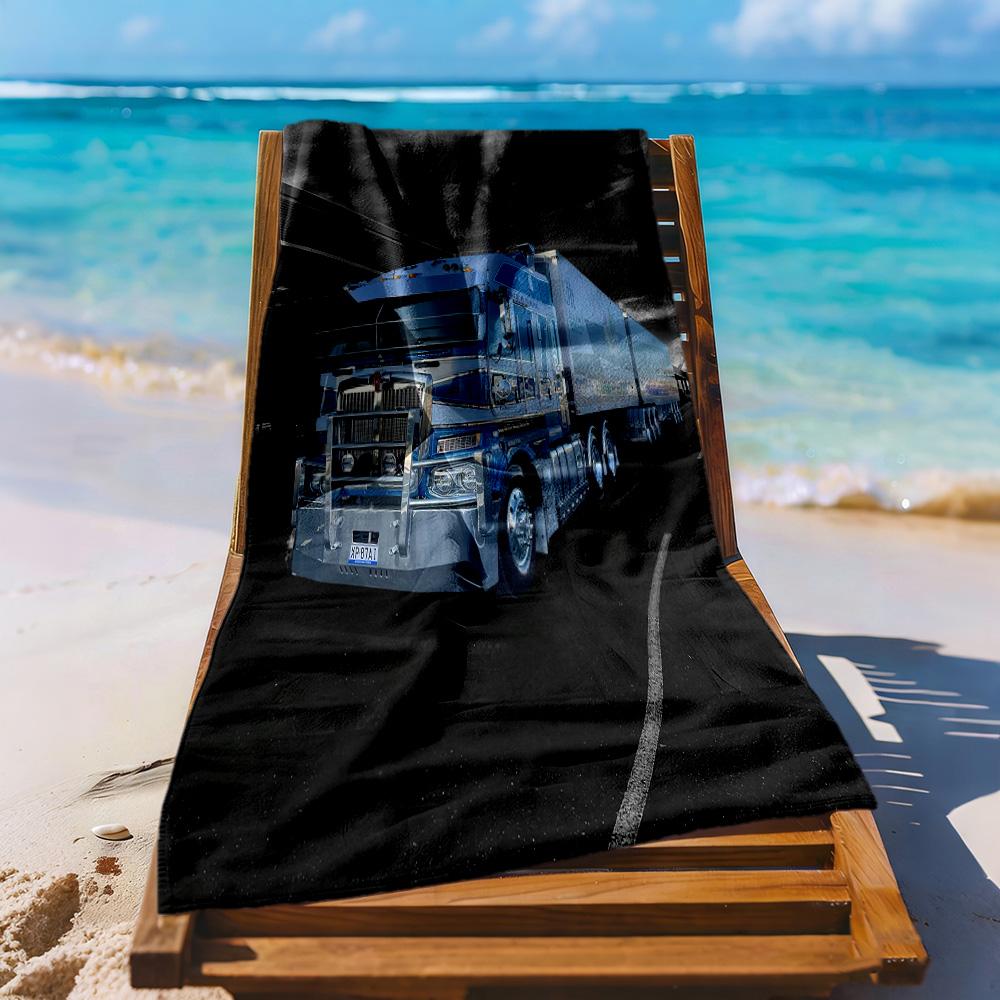 Kw Heavy Trucks Beach Towel Quickdry Soft Microfiber Comfortable Lightweight Portable For Swimmingbeachcamping Travel Beach Accessoriesgym