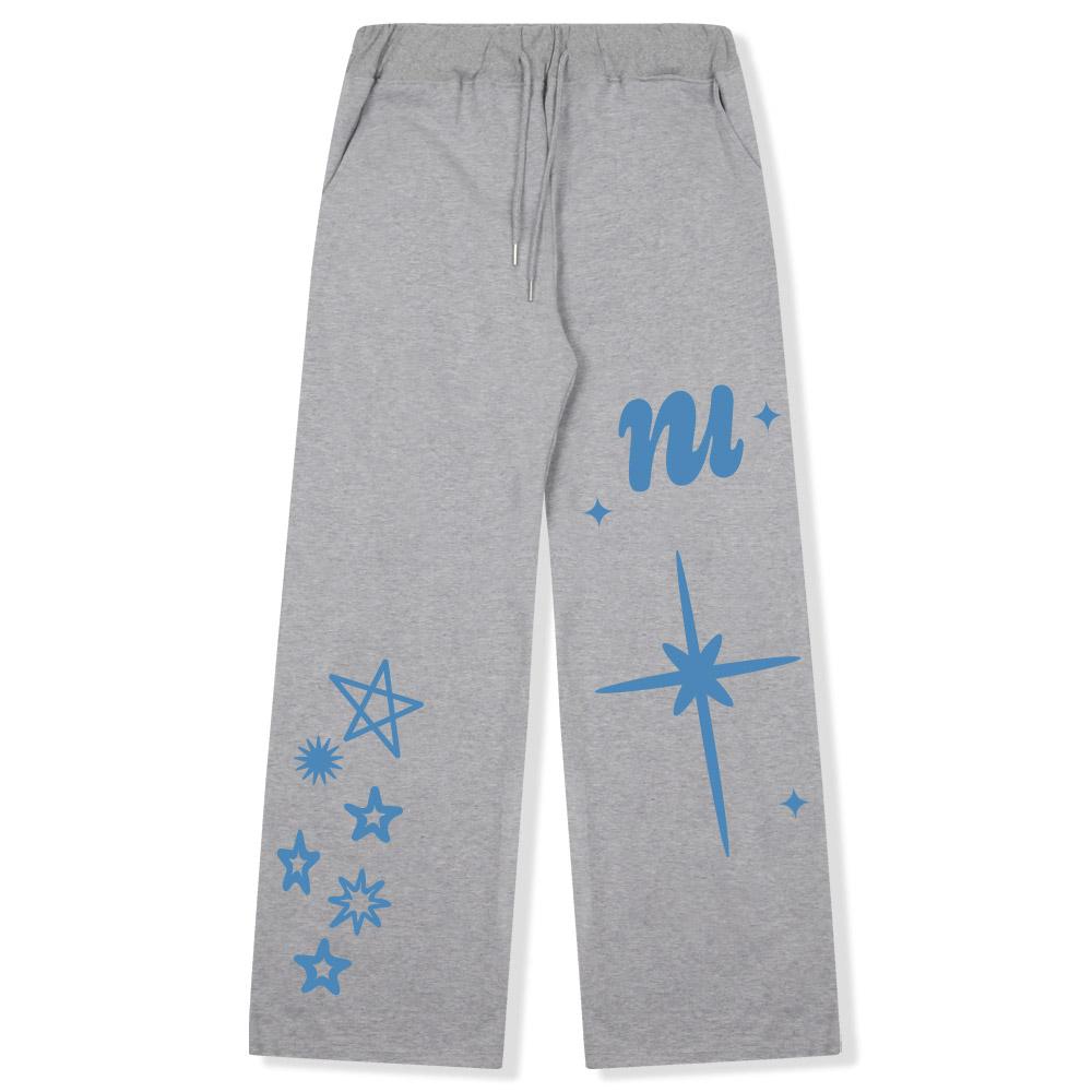 Nasyujeueol [Non-Fleece][Fleece] Logo & Star Wide Pants 2 Colors