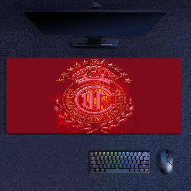 Toluca FC Mouse Pad, Large Gaming Desk Mat, Non-slip XXL Mousepad for Laptop & Tablet, Mini PC Playmat with Stitched Edges
