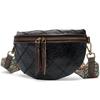 Echtleder Damen Tasche Vintage Schulter Crossbody Patchwork Farbe Muscheltasche Rindsleder Knödeltasche