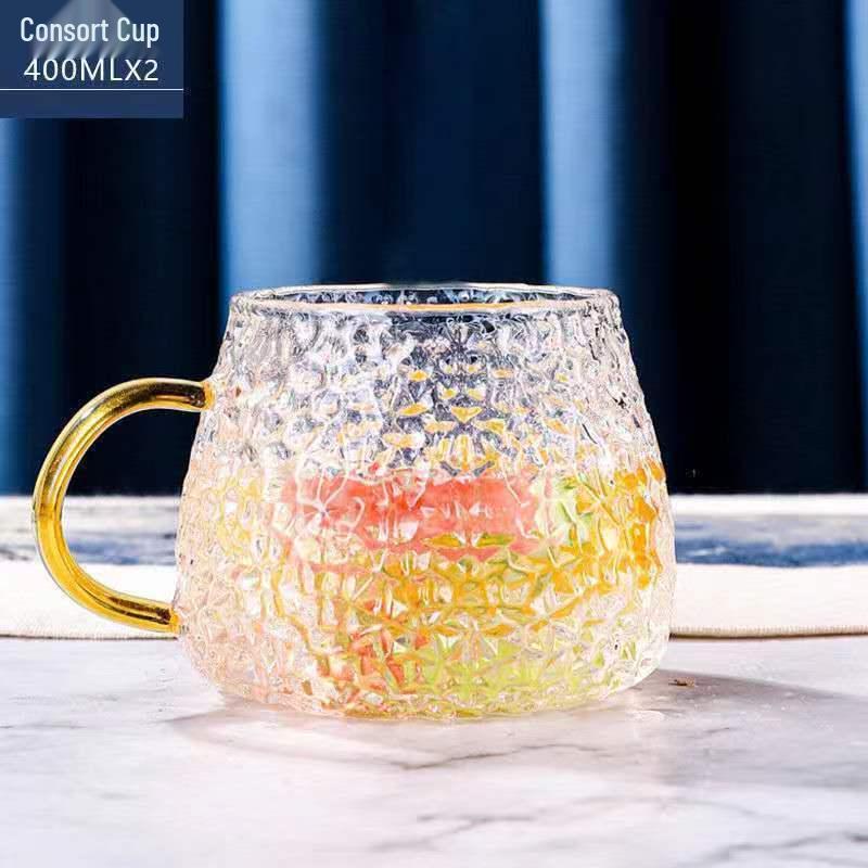 

Чайник Юй Цяньлэ из жаропрочного стекла с молотковым узором, взрывобезопасный, большой емкости для холодной или кипяченой воды 1800-350 ml