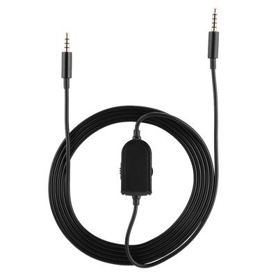 TPE Schwarz Tragbares Gaming-Headset Kopfhörer o Kabel mit 3,5mm Stecker für Logitech Astro