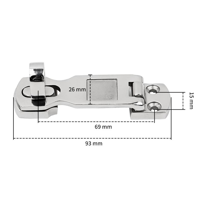 1Pcs Anti-Rattle Latch Boat Locker Fastener Clamp 316 Stainless Steel Marine Locker Latch Boat Hooks Buckle Accessories 75mm