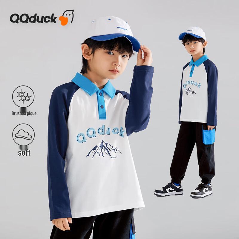 QQ DUCK Kids' Long-Sleeve Polo Shirt
