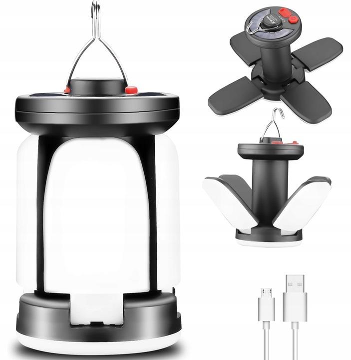 Solarna Lampa Kempingowa Led, Bateria 4500 Mah, 1000 Lm, Pieszych Wycieczek