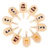 10Pcs 10 Pcs Spinning Top Toy Children Gits Wooden Crafts Wooden Spinning Dreidel  Table Decorations