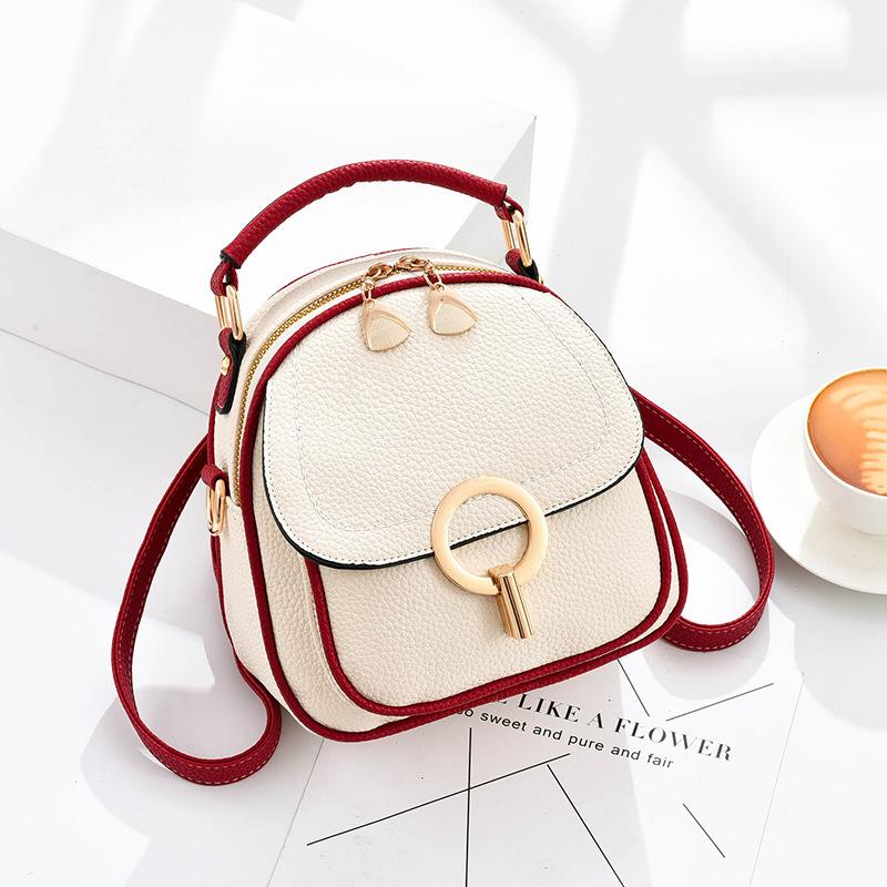 Bag Women's messenger bag 2025 New Korean fashion contrasting color shoulder bag Women's bag Backpack Women's bag