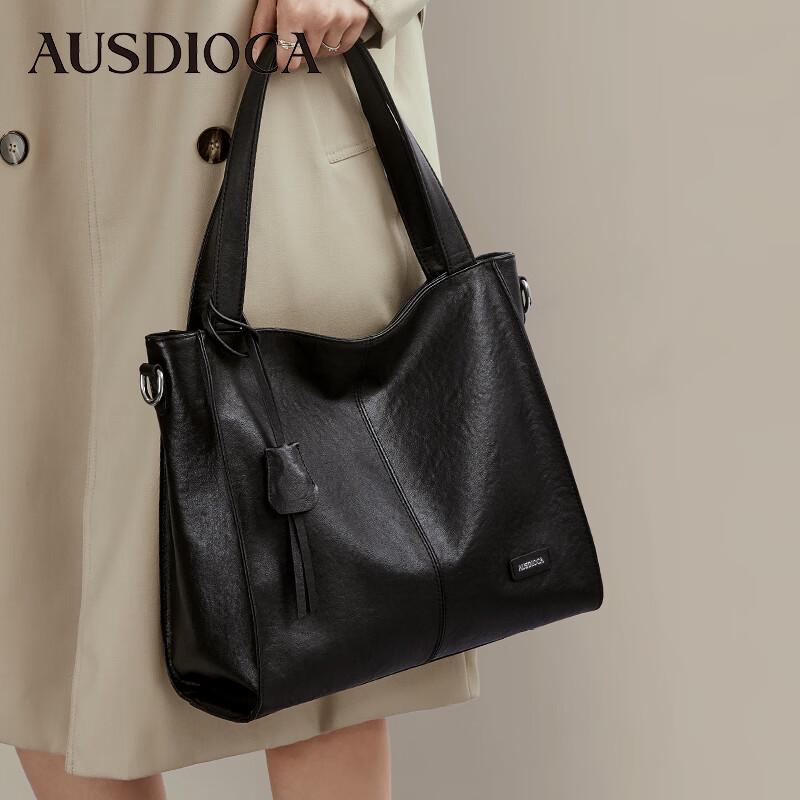 AUDIJIA Women's Genuine Leather Tote Bag