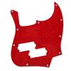 1 Stück Gitarre Jazz Bass Schlagbrett 3-lagig 10-Loch Gitarrenteile Für FD Top Jazz Bass Mit PB Tonabnehmerloch und 10 Stück Silberne Schraube
