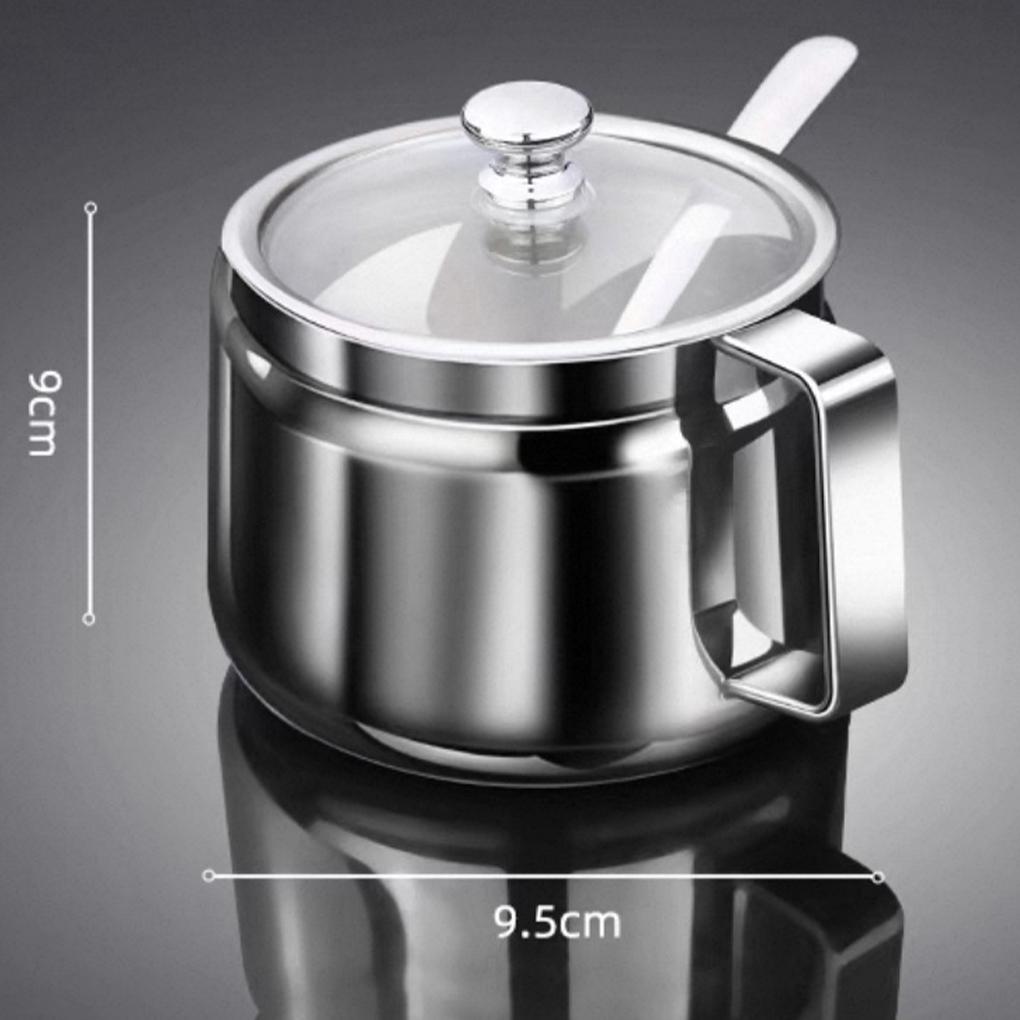 Glass Jar Ghee Pot Set Spoon Food Seasoning Container Can Storage High Temperature Resistance With Glass Jar Food Grade