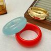Fashion Fresh Gradient Texture Resin Bracelet Geometric Irregular Alloy Bangle for Women