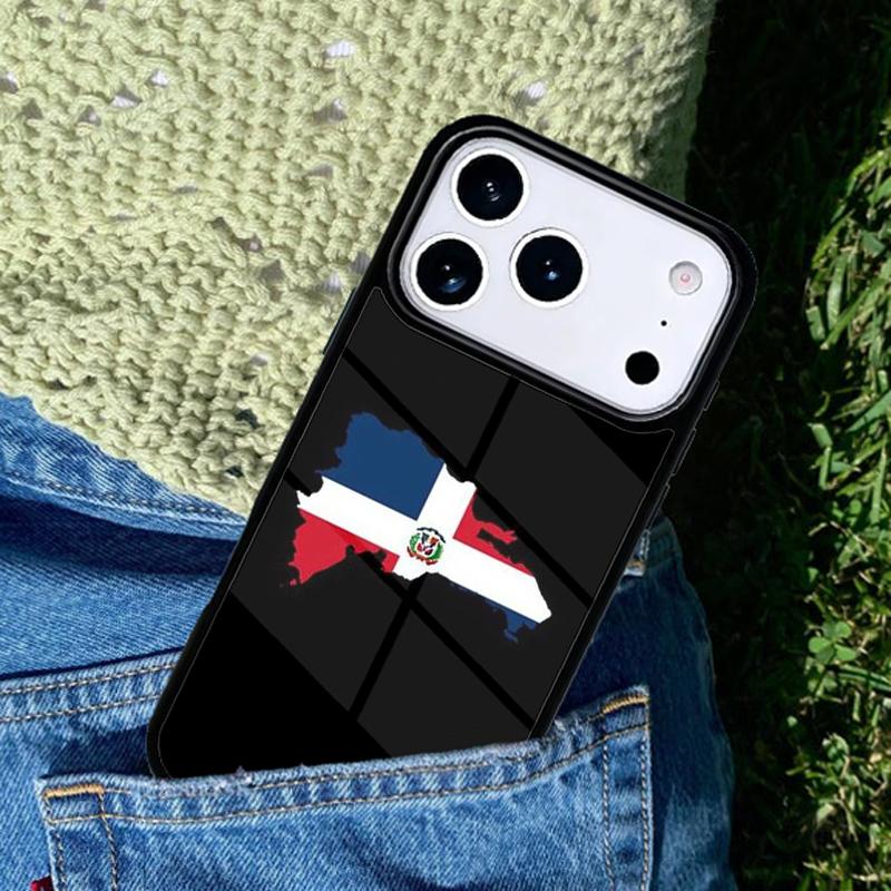 Dominican Vintage Republic Flag Soft Phone Case Cover Compatible with for IPhone 17air 16e 15 14 13 12 11Pro Max 17 Air