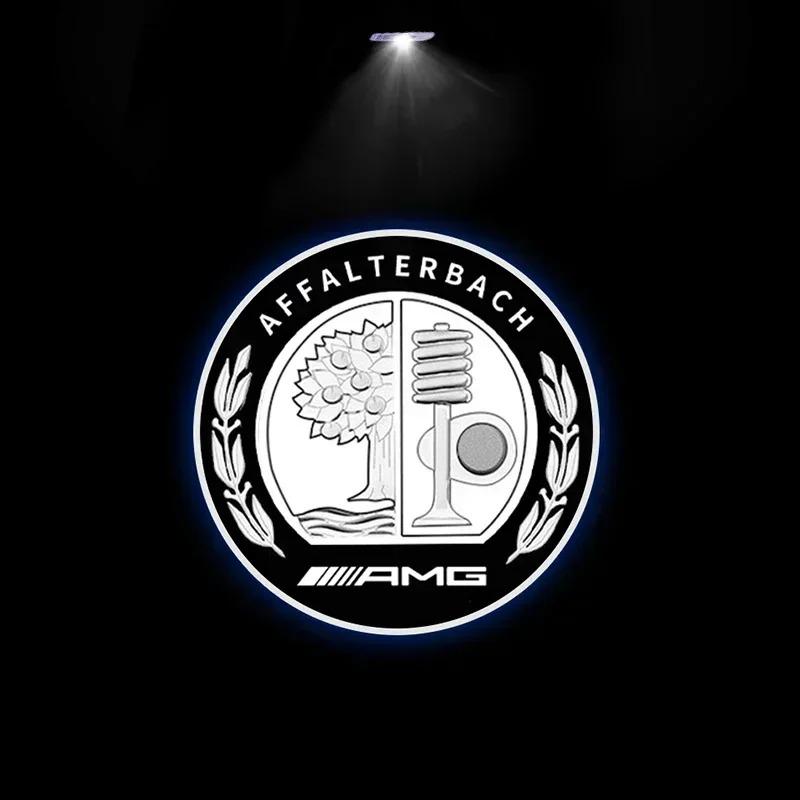 2pcs Car door welcome Benz light logo Emblem AMG A C E GLC GLA GLE GLB Class W177 W205 W212 W213 X253 X156 W166 X247 OR5
