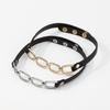 Women European Trend Choker Exaggerated Leather Chain Splice Necklace Harajuku Punk Bracelet For Women