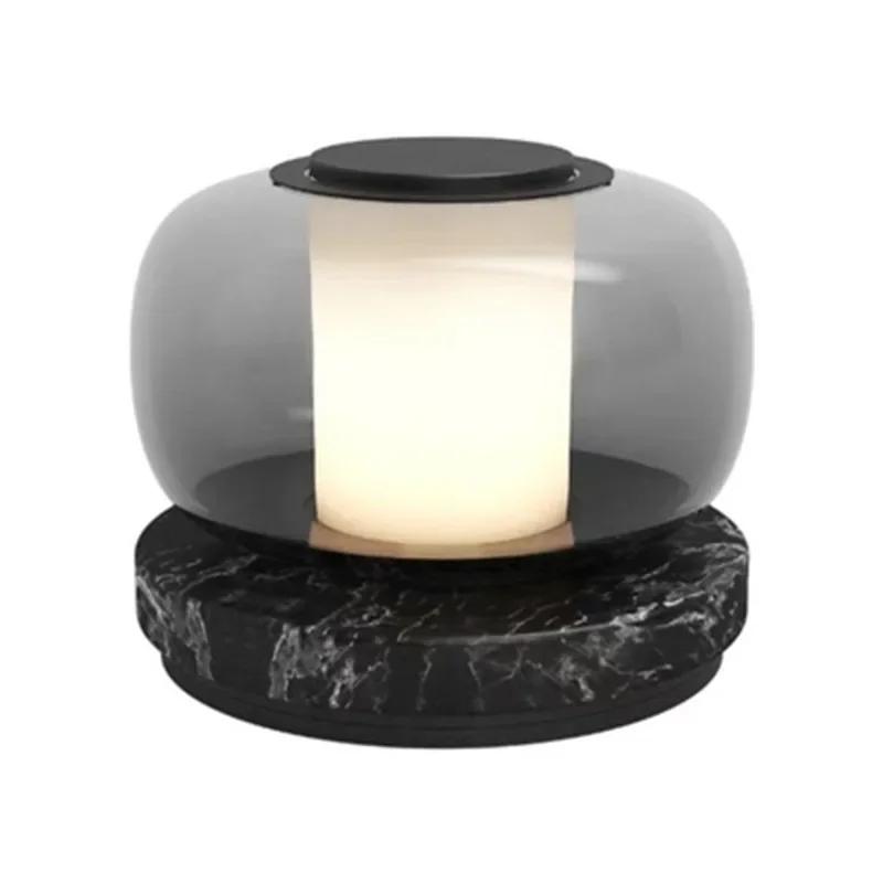 Nordic Minimalist Marble Table Lamp Post-Modern Living Room and Hotel Bedroom Bedside Sample Room Decoration Creative Glass Lamp