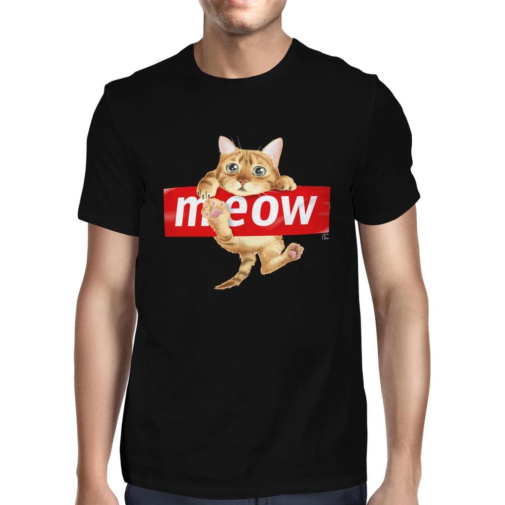 1Tee Mens Cat Meow T-Shirt