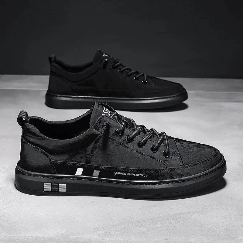 2024 New Men Flat Sport Shoes Brand Breathable Men Casual Shoes Fashion Comfortable Sneakers Platform Lace Up Vulcanized Shoes