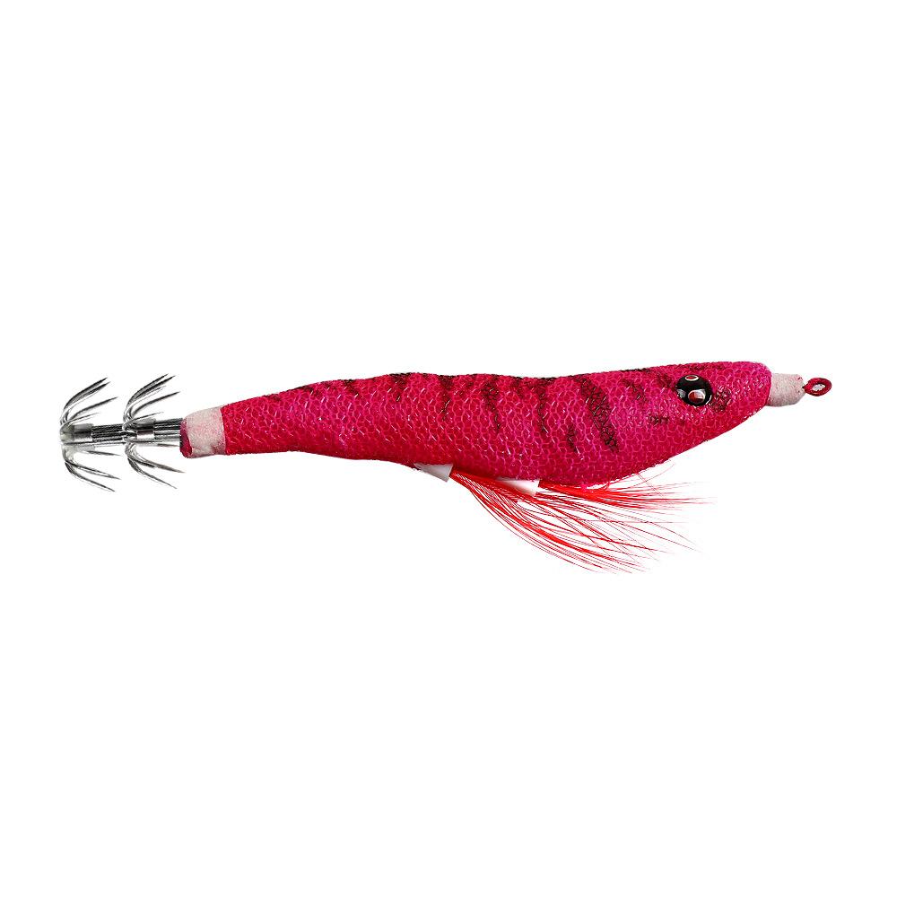 11cm 7gHighly Realistic Sea Fishing Lure3.0Luminous Wooden Shrimp Squid Lure Umbrella Hook with Sound Beads Fishing Bait Box