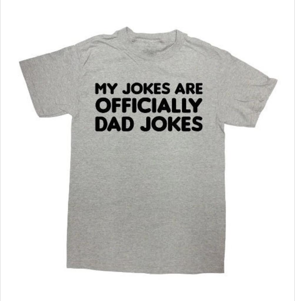 My Jokes Are Officially Dad Jokes Mens Tshirt Summer Tracksiut Roundneck Pullovers Tops Harajuku Cotton Casual Streetwear