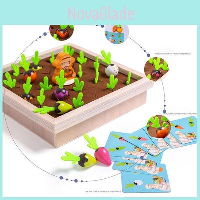 New Wooden Pulling Radish Memory Game For Kids Educational Toy For Early Age