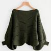 2023 Autumn Women's Loose Long-Sleeve Hollow-Design Pullover Sweater & Versatile Fashion Shawl