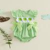 Baby Four-leaf Embroidered Jumpsuit