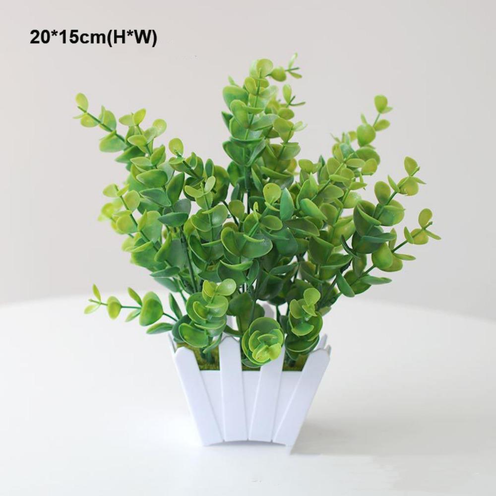 10 Styles Artificial Flowers Plastic Fake Flower Potted New Simulation Plant  Home Decor