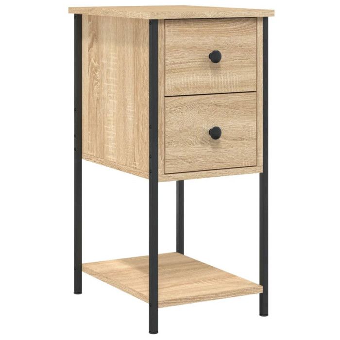 VidaXL Table de chevet chêne sonoma 32x42x70 cm bois d'ingénierie 826095