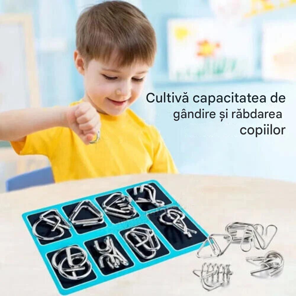 Juksun 32 Pack Metal Puzzles Set, Varying Difficulty, Smooth Surface, 18x13.5cm, Adult Brain Teaser Stress Relief Toys